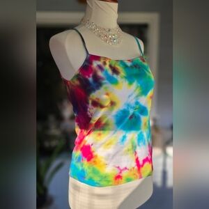 Vibrant Tie-Dye Spaghetti Strap Top